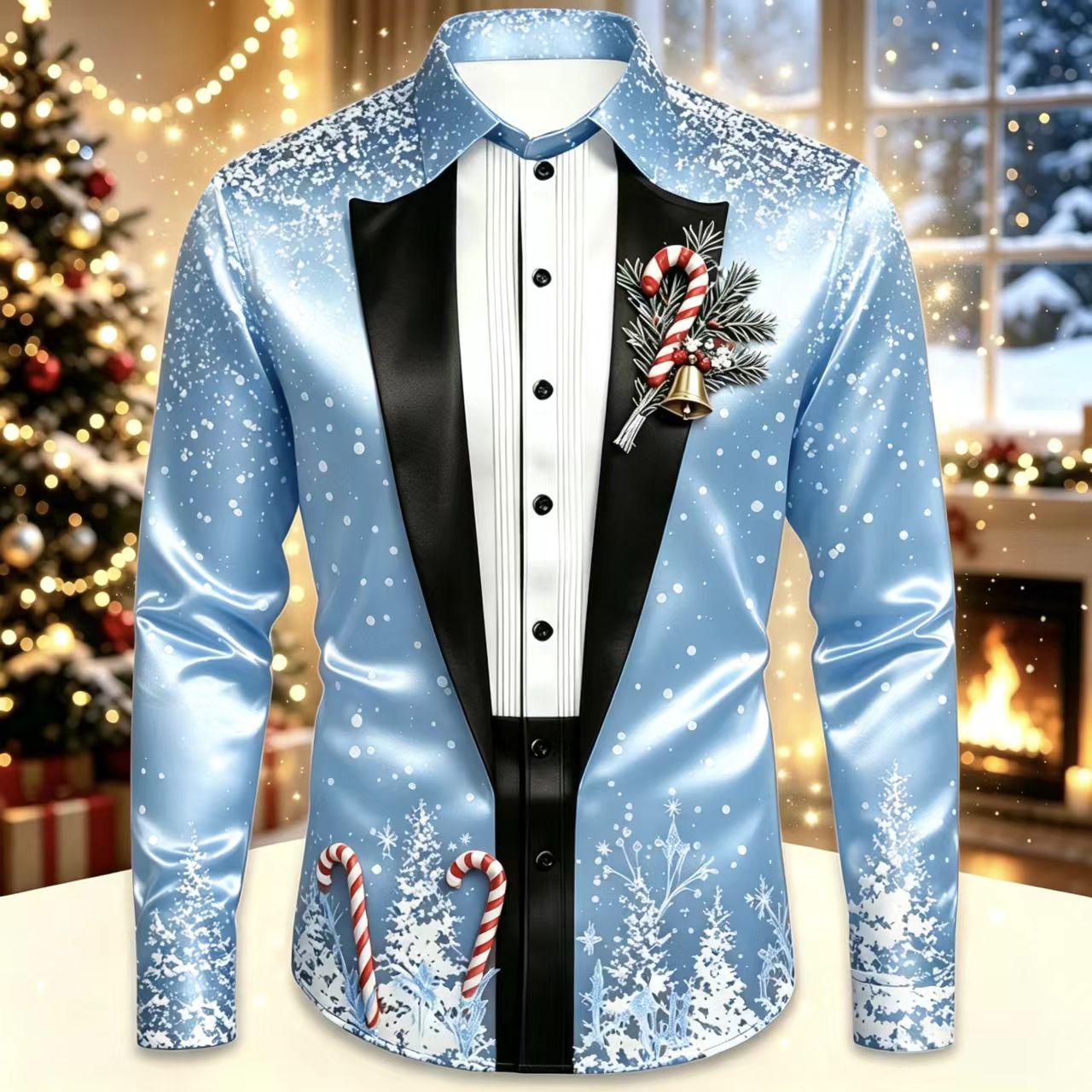 Men Christmas Satin Long Sleev - Mens Satin Silk Dress Shirt review and price