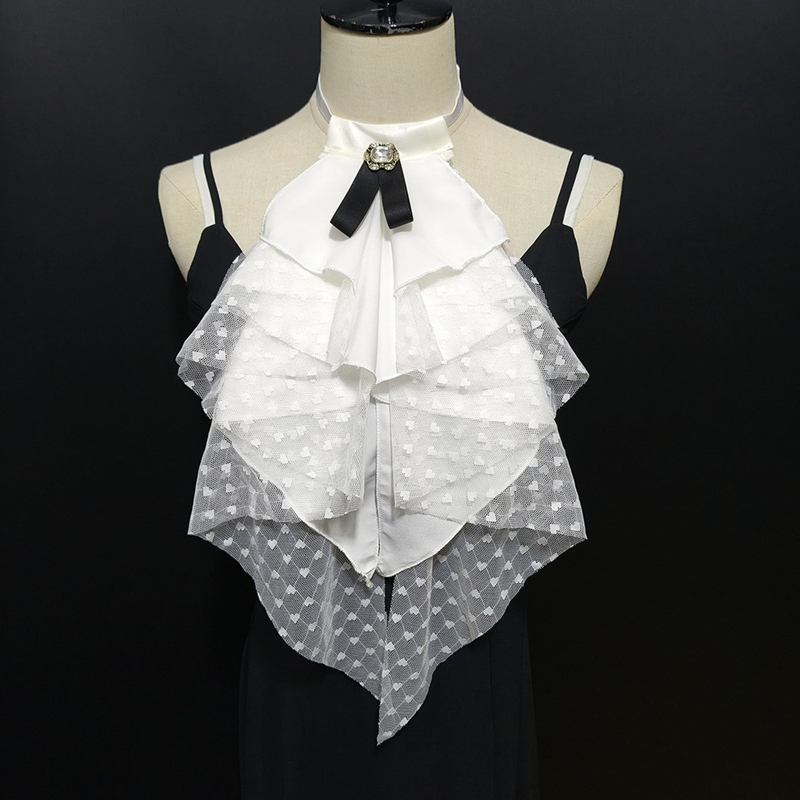 White Lace Layered Detachable  - Shirts review and price
