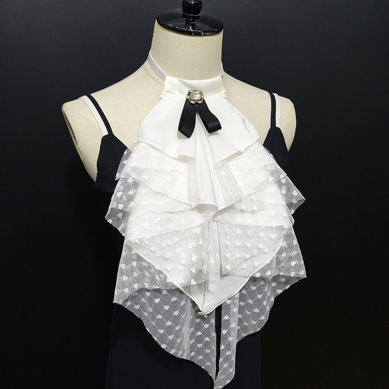White Lace Layered Detachable  - Shirts review and price