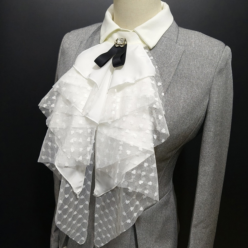 White Lace Layered Detachable  - Shirts review and price