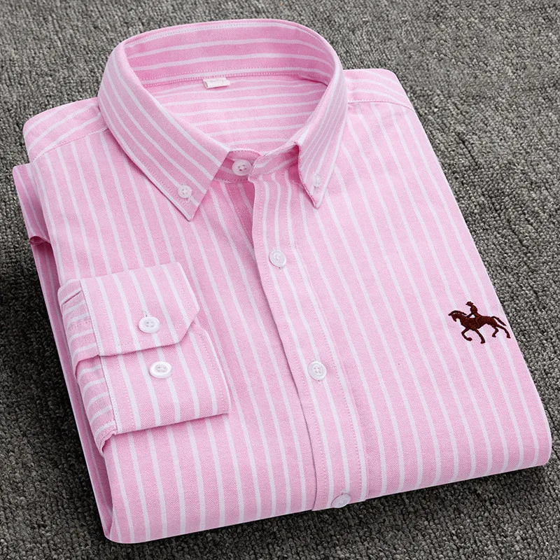 2024 Men's Long Sleeve Dress S - Oxford Cotton Casual Shirt Business review and price