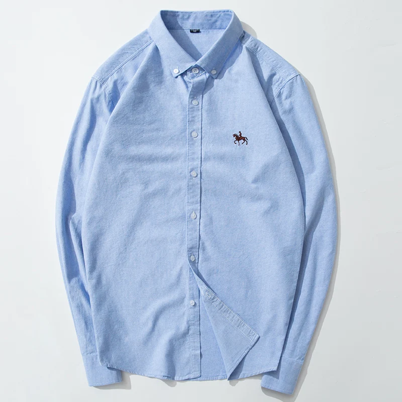 2024 Men's Long Sleeve Dress S - Oxford Cotton Casual Shirt Business review and price