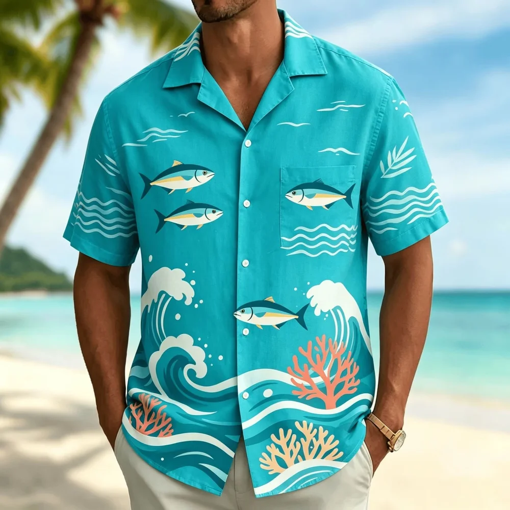 Men's Tropical Flamingo Print  - Vintage Hawaiian Floral Shirt review and price