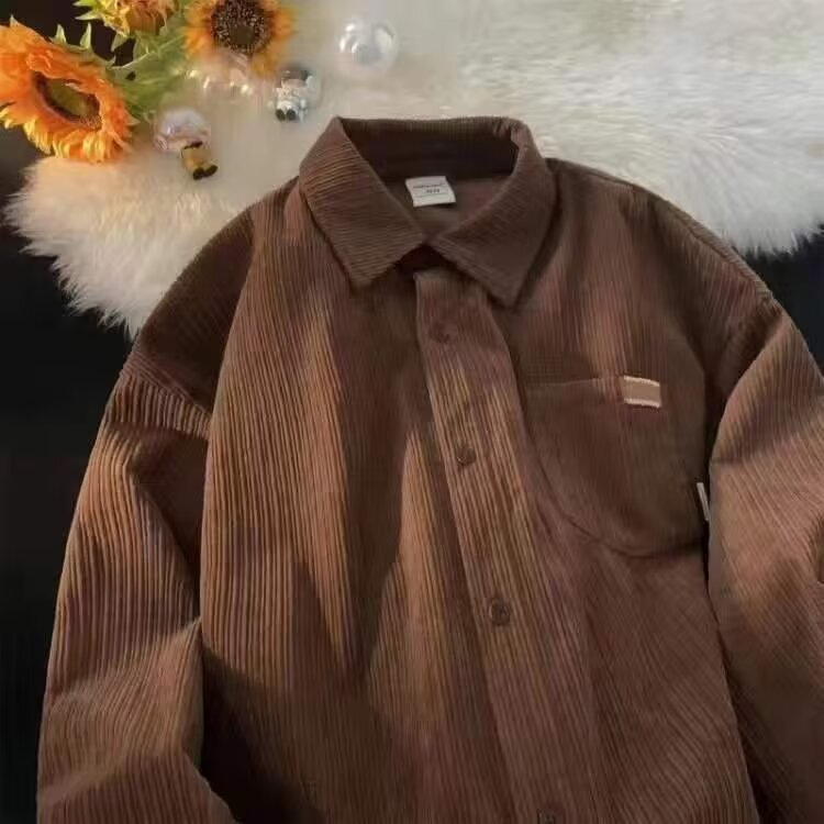 Men's Corduroy Shirt Solid Col - Corduroy Button Up Shirt Men review and price